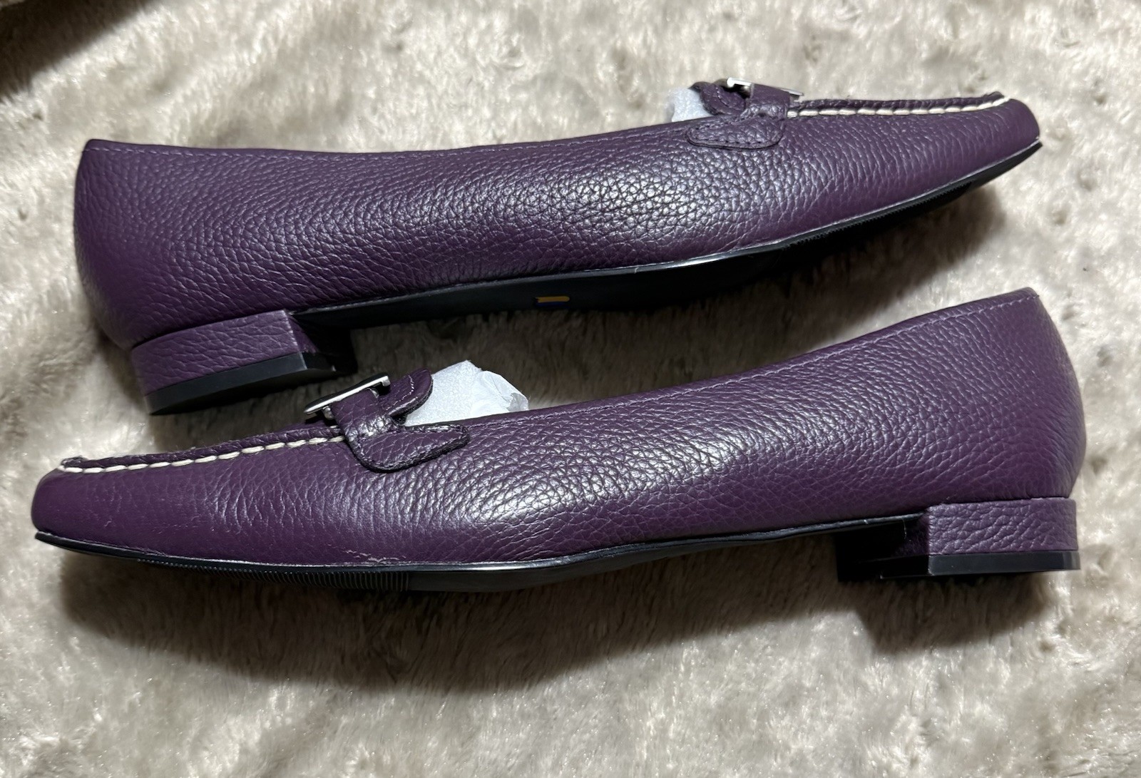 Cloud Walkers Castle Deep Purple Leather Slip On Comfort Shoes Womens 11W,NEW