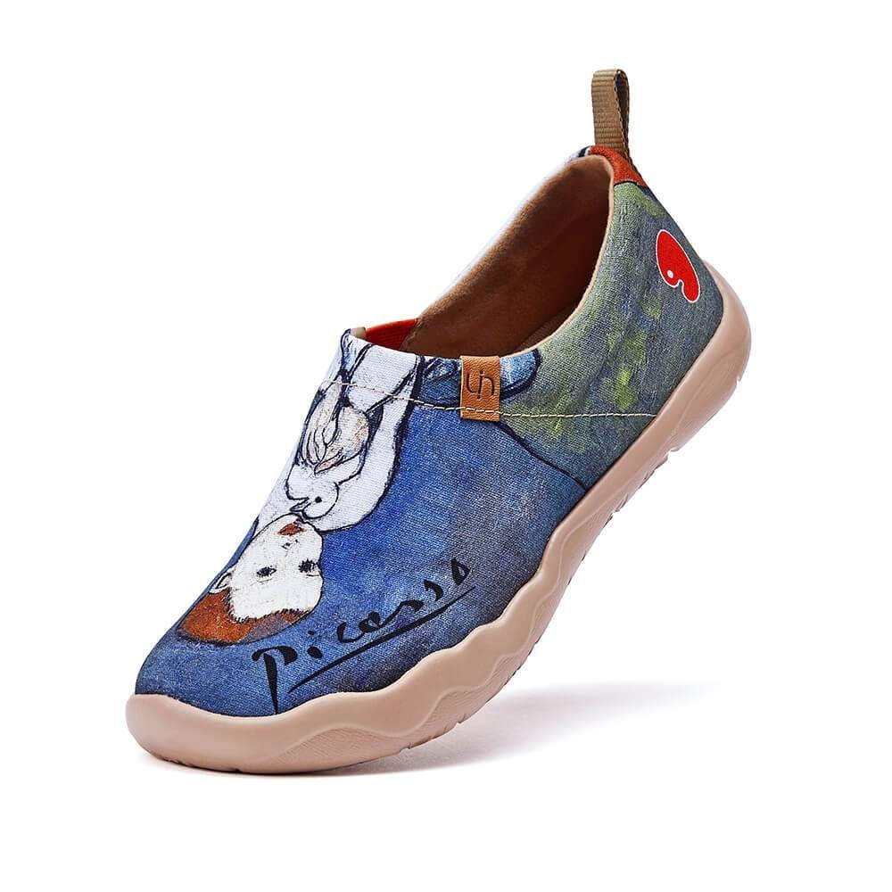 Women Size 5-11 UIN Slip On Shoes Canvas Comfortable Loafers “Child with Dove”