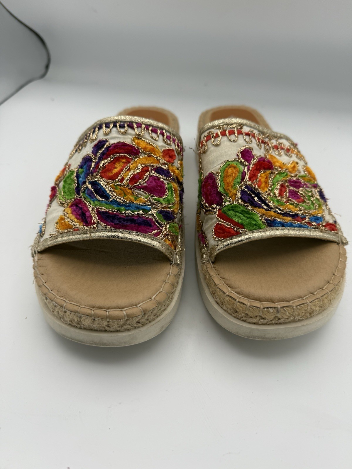 Patrizia By Spring Step Slip-On Embellished Embroidered Colorful Sz 10 FREE SH