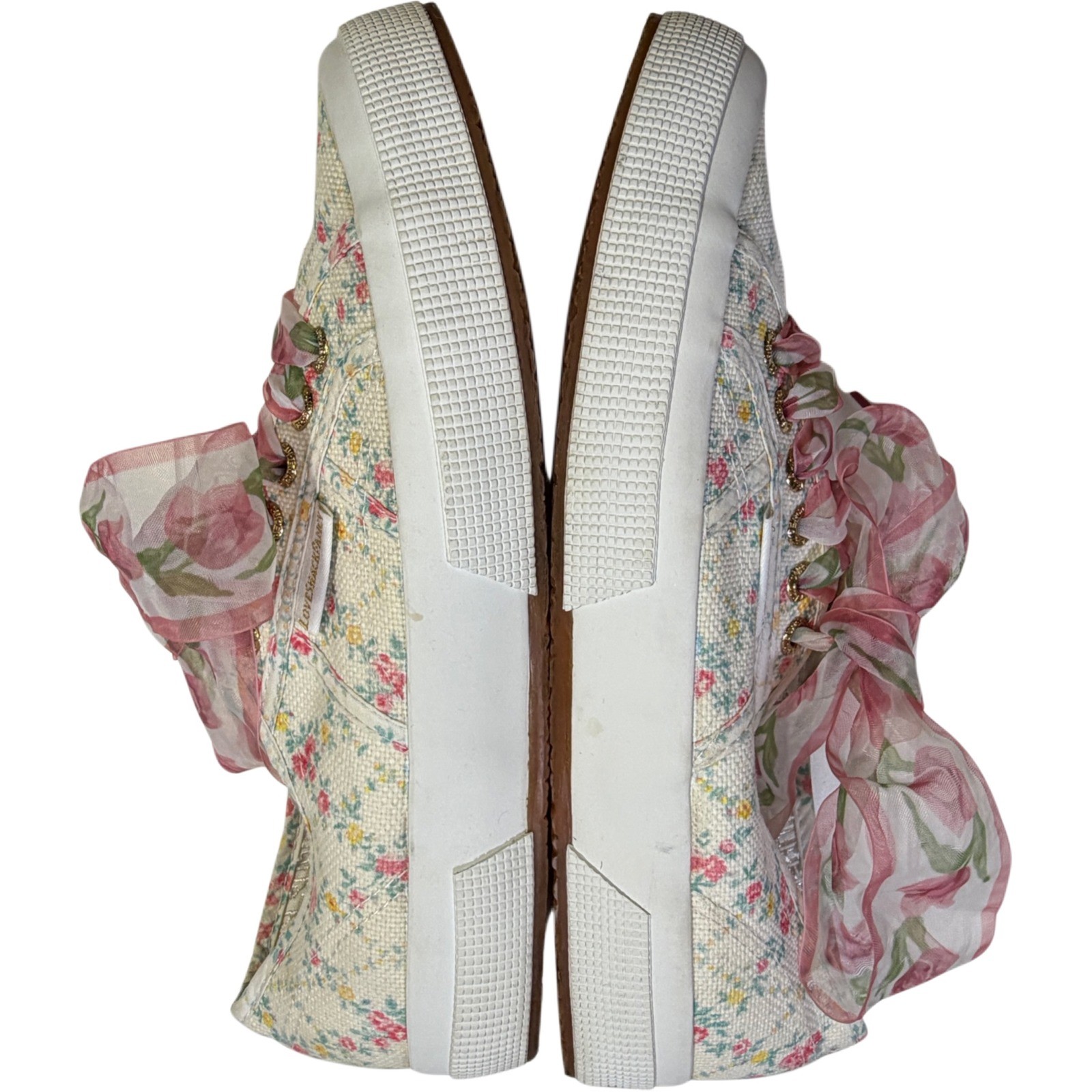 LoveShackFancy x Superga Floral Coquette Cottagecore Ribbon Sneakers US 8