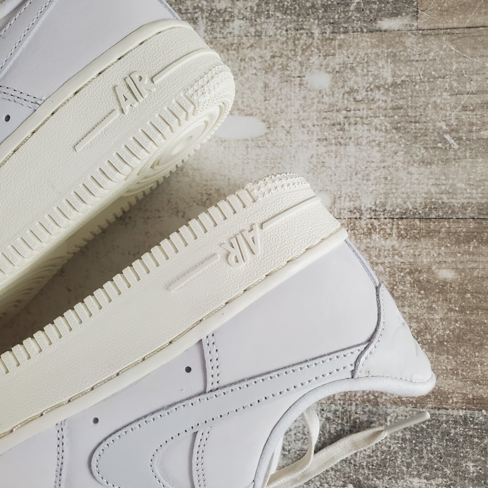 Nike Air Force 1 Womens Shoes Sz 5 Running Summit White Leather Lace Up Sneakers