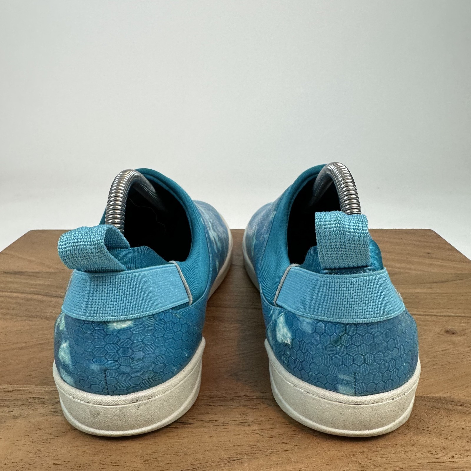 Womens Softwalk Maya Lifestyle Teal Spotted Leather Pull On Sneakers Size 11 M