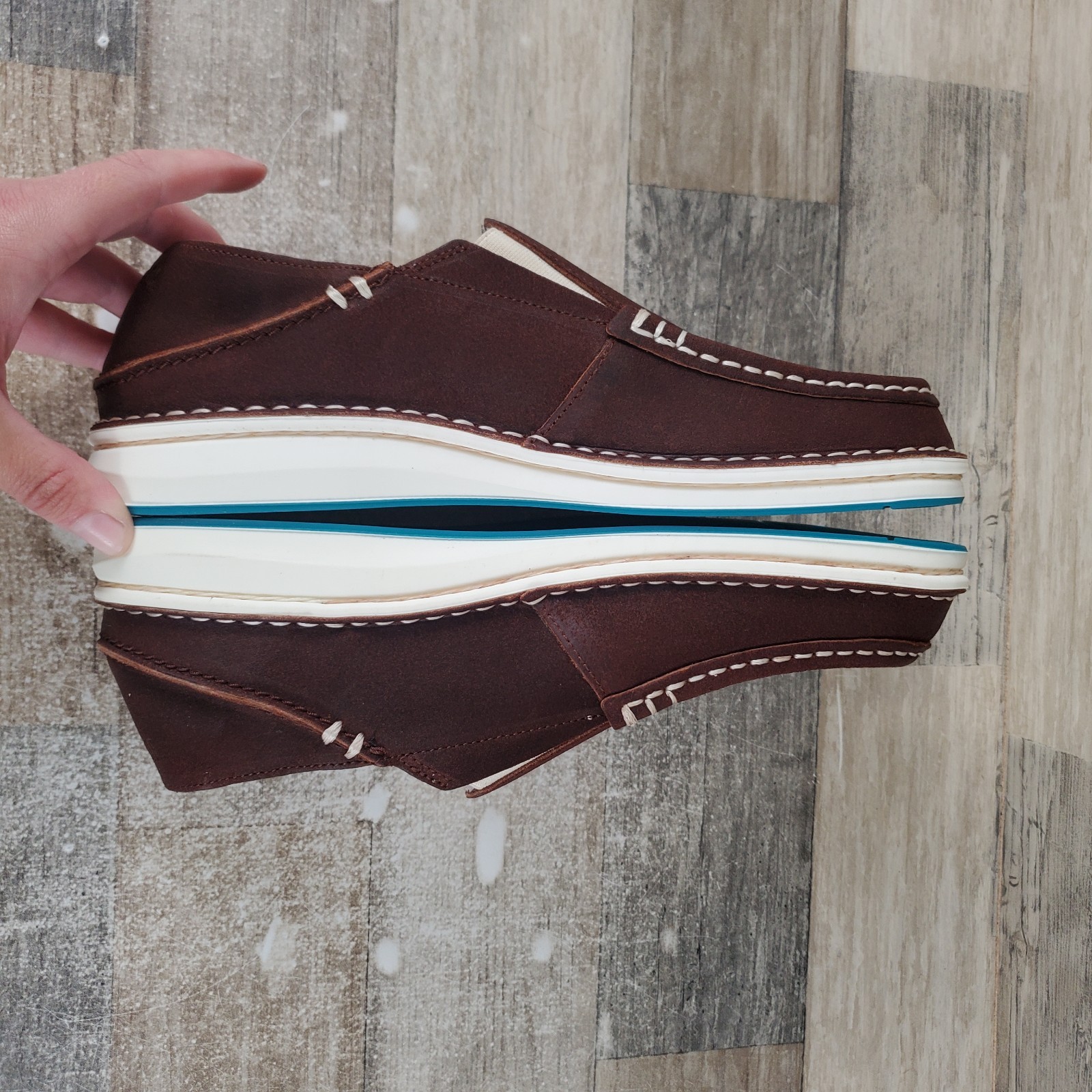 Birkenstock Duma Brown Leather Slip On Shoes Womens Sz 8 Narrow Fit EU 39 NWOB