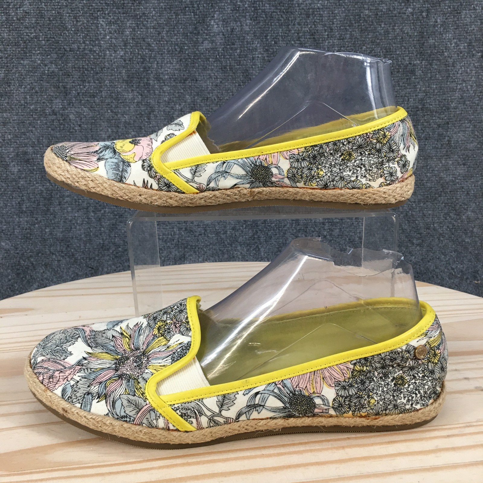GH Bass & Co Shoes Womens 8.5M Aline Citrus Floral Espadrille Loafer White Multi