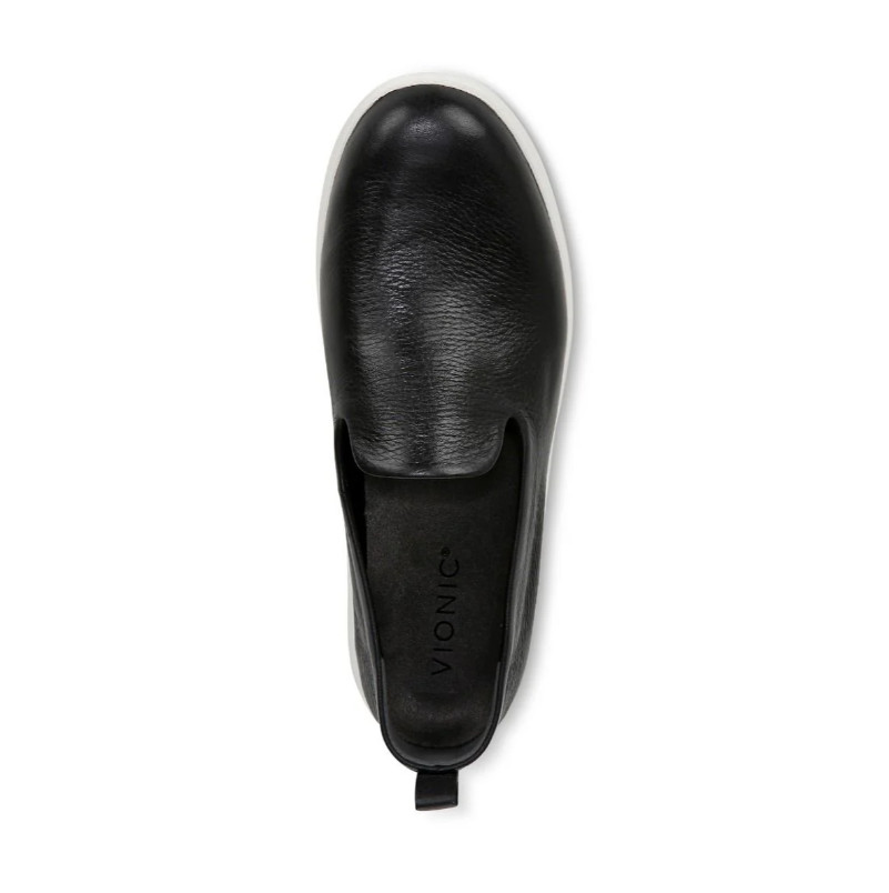 VIONIC Uptown Willa Slip On Sneaker – Black Leather NEW