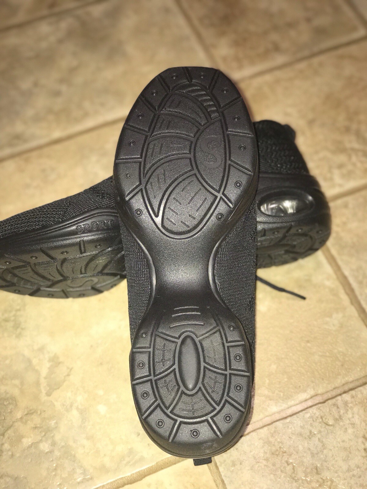 SLOW MAN BLACK MESH FABRIC SLOW MAN COMFORT SHOES JAZZ HIP-HOP SNEAKERS 39/8US