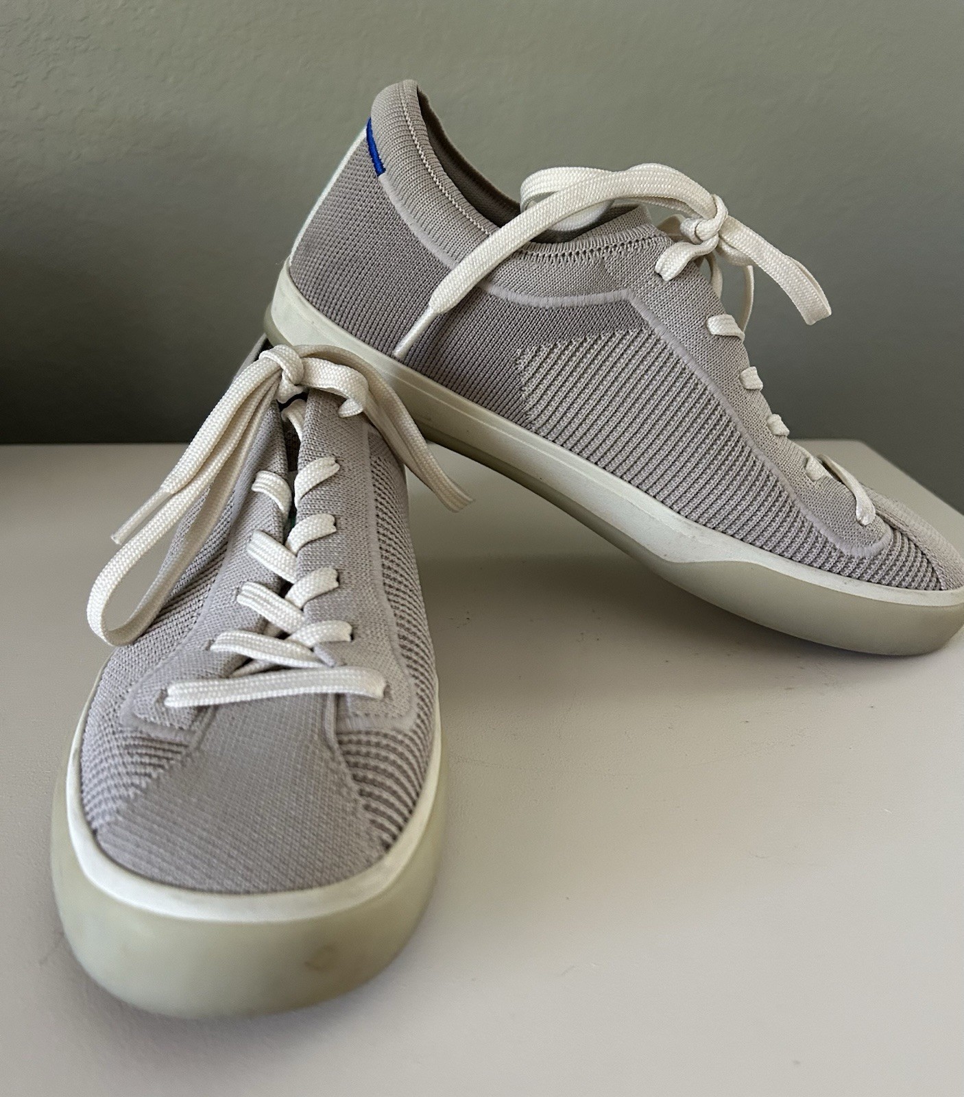 Rothy’s Women’s “The Lace Up” Sneaker Sz 10 Graige Color Comfort-Washable