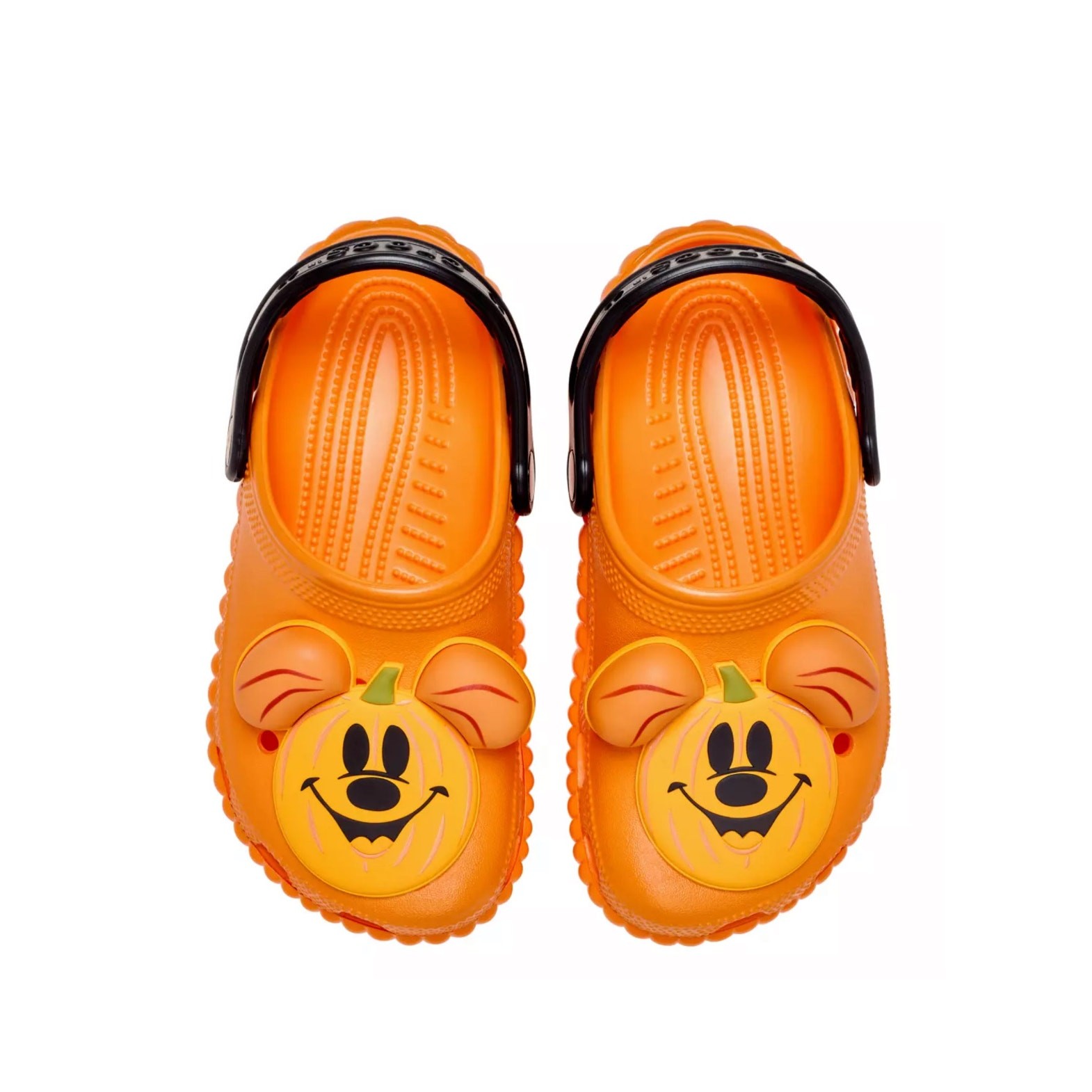 Disney Mickey Mouse Jack O’ Lantern Pumpkin Orange Halloween Crocs M 6 / W 8 NEW