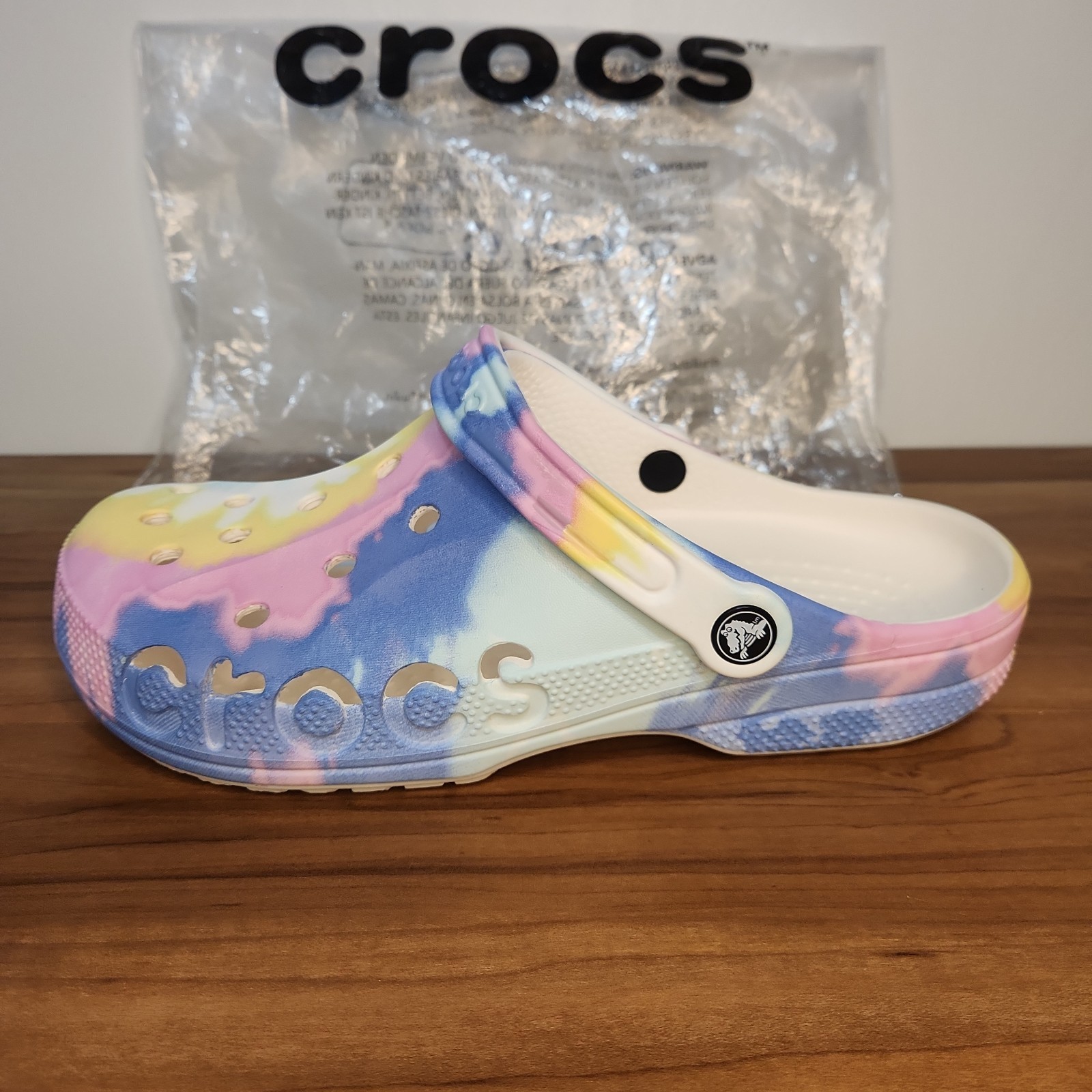 Crocs Baya Tie Dye Clogs Women’s 12 Men’s 10 Colorful Comfort Waterproof Shoes