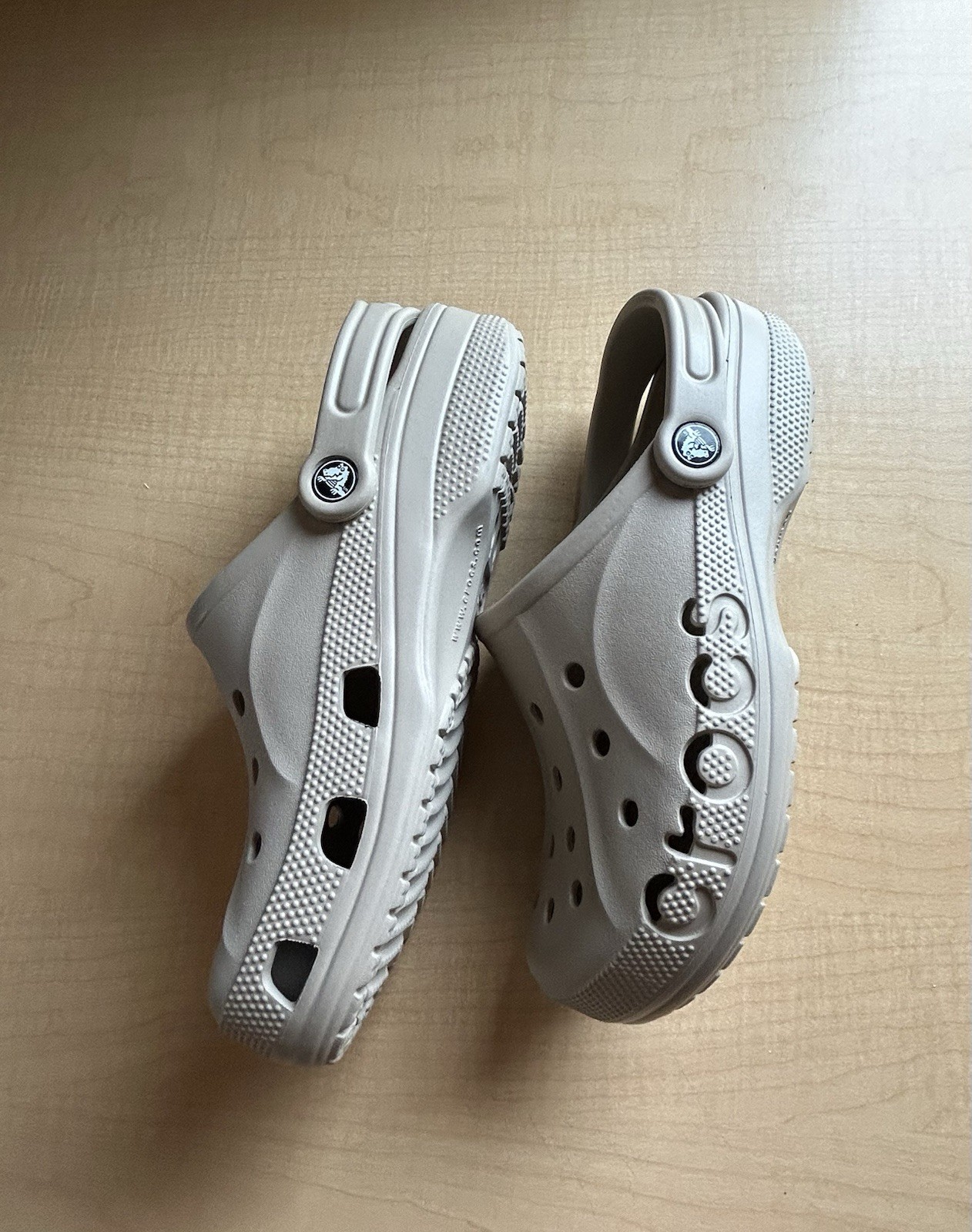 Crocs Baya Beige Unisex Clogs Lightweight Breathable Comfort Size W9 M7