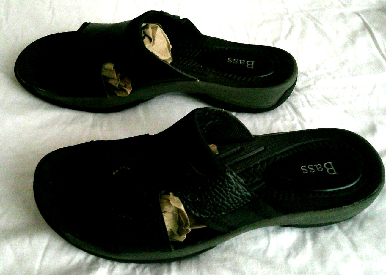 Women’s Bass Brand Slides – Slip On Sandal Shoes – Black – 8M – No Box