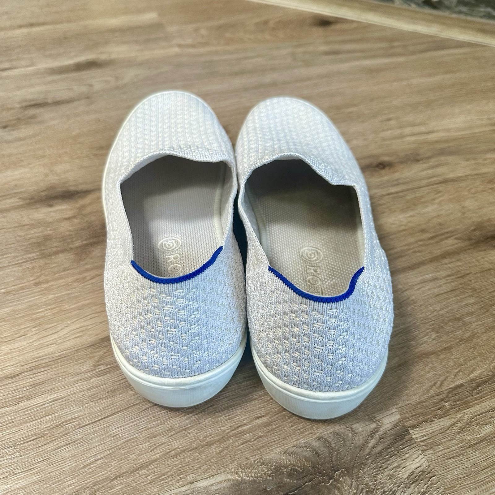 Rothy’s The Original Slip On Salt Honeycomb Sneakers Shoes Womens Size 10 Rothys