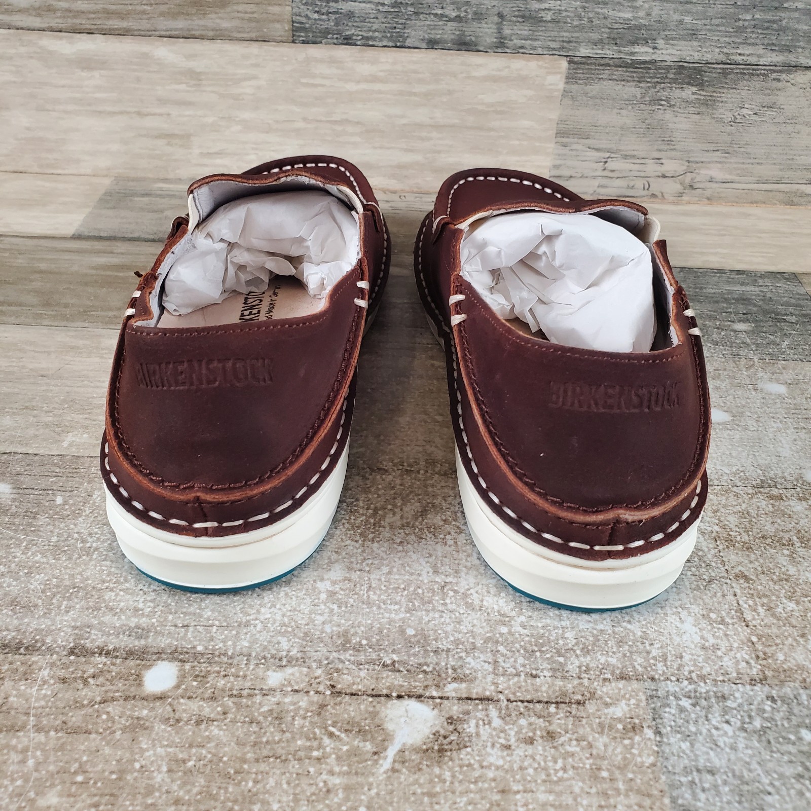 Birkenstock Duma Brown Leather Slip On Shoes Womens Sz 8 Narrow Fit EU 39 NWOB