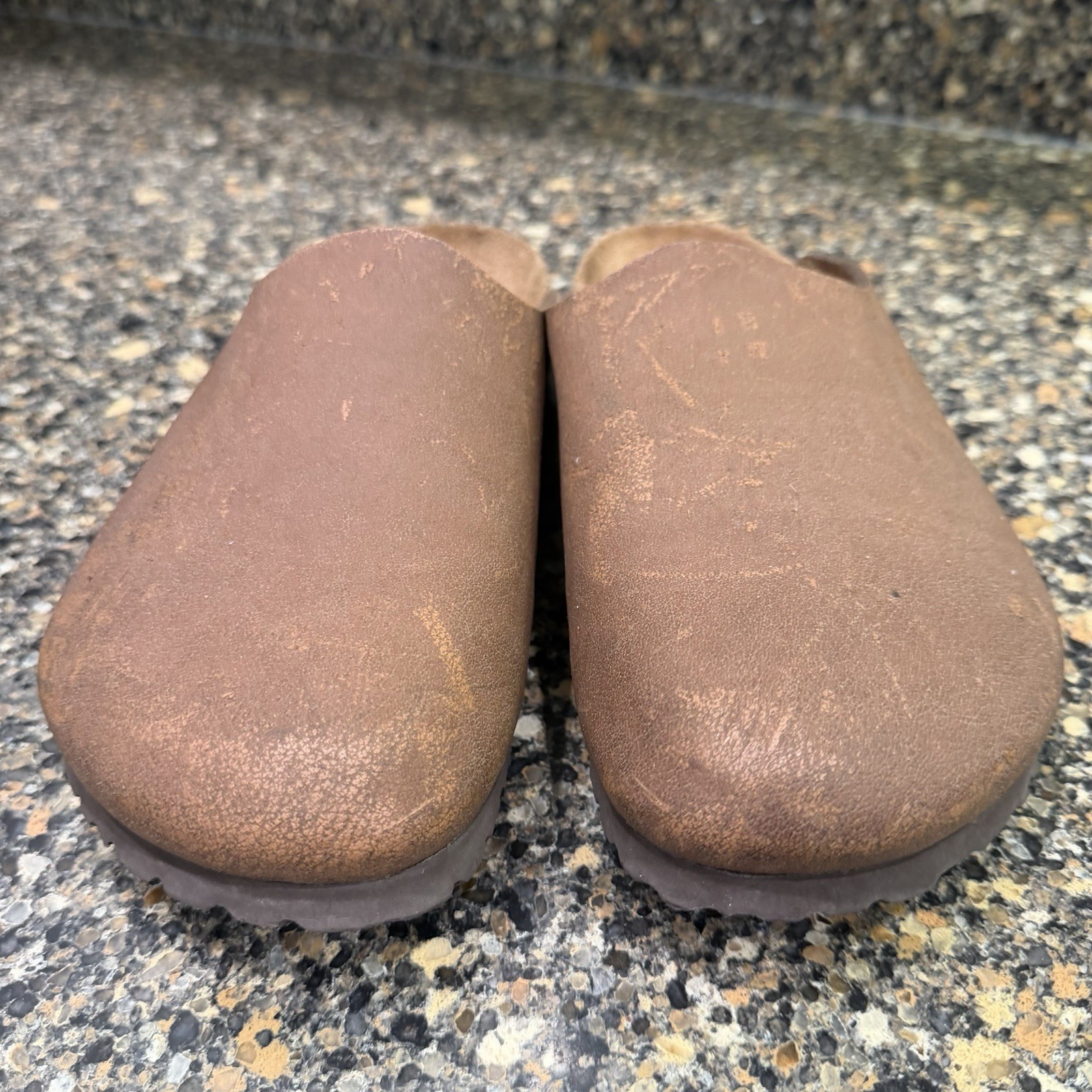 Birkenstock Birki’s Amsterdam Women Size 39 Brown Leather Mule Comfy Clogs