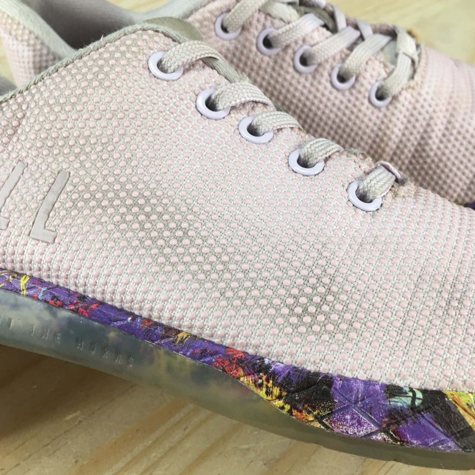 Nobull Shoes Womens 8 Training Sneakers Pink Mesh Lace Up Comfort Casual Sports