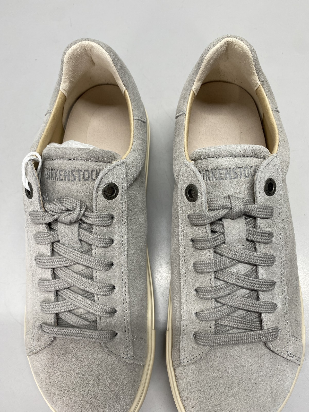 Birkenstock Unisex Bend Low Suede Leather Sneakers Size L 7, M 5 Stone Coin Grey
