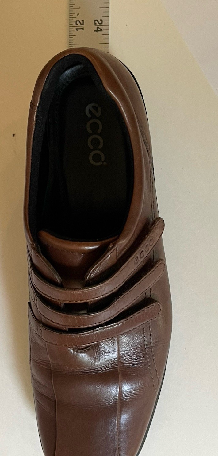 Ecco Casual Wedge Loafers Women EU 40/ 9-9.5 US Brown Leather Walking Shoes