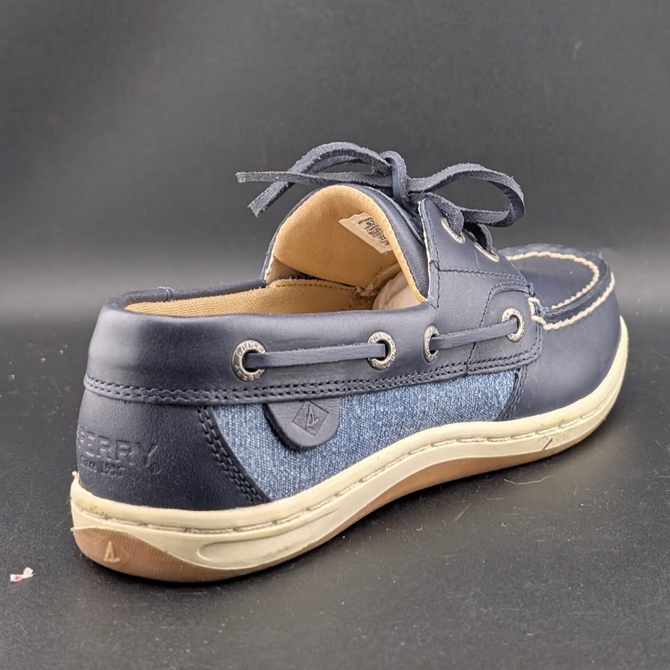 Sperry Women’s Size 5.5 / Kid’s Size 4 Koifish Navy Leather Boat Shoe NIB