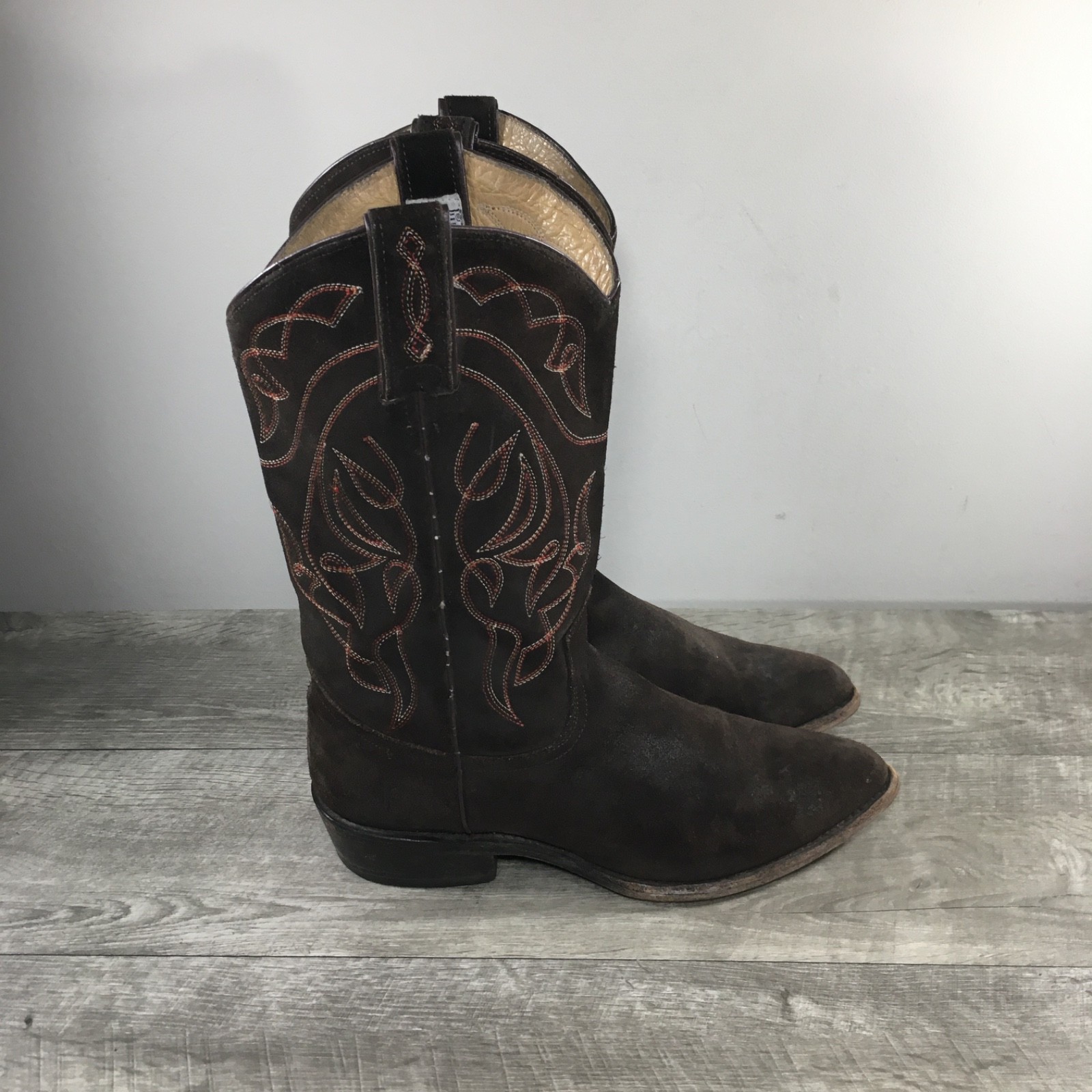 Women’sFrye #76876 Billy Short Stitch Cowboy Western Brown Suede Boots Size 10
