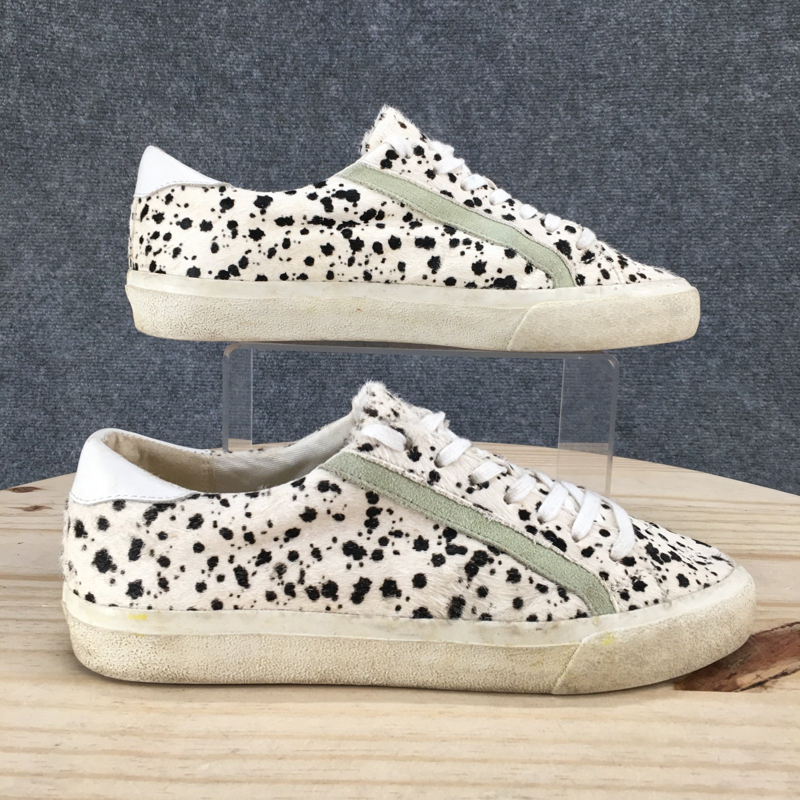 Madewell Shoes Womens 9.5 M Mens 6 M Sidewalk Low Sneakers White Dalmatian Print