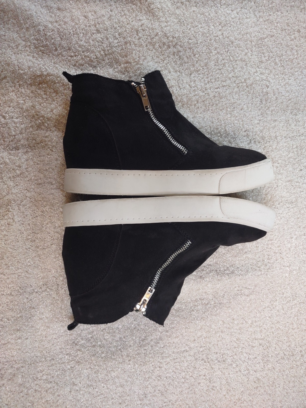 Soda Womens Taylor Nubuck Hight Top Slip On Fashion Sneakers Sz 8.5 Euc