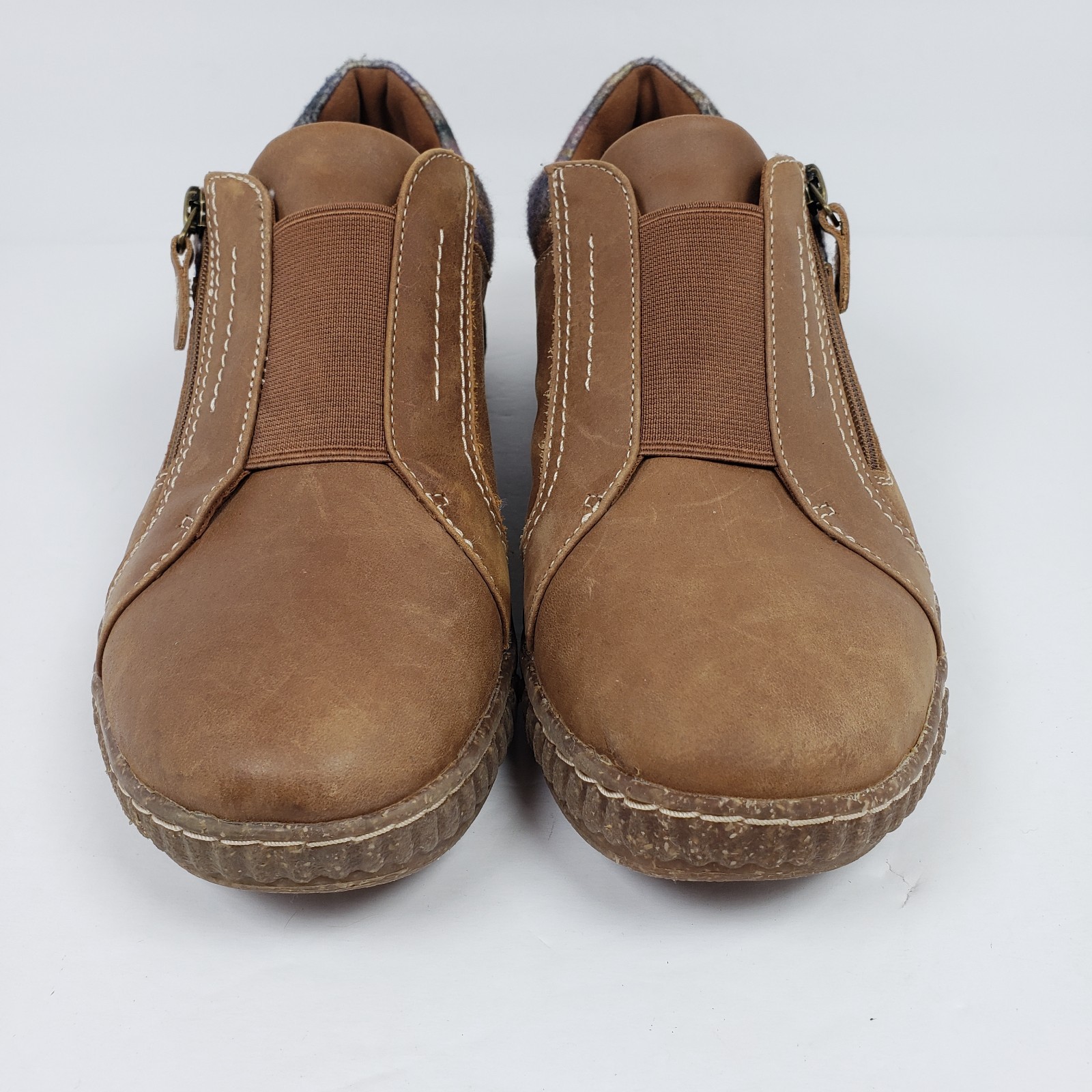 Collection By Clarks Caroline Cove Womens Size 10 Brown Leather Low Sneaker Shoe