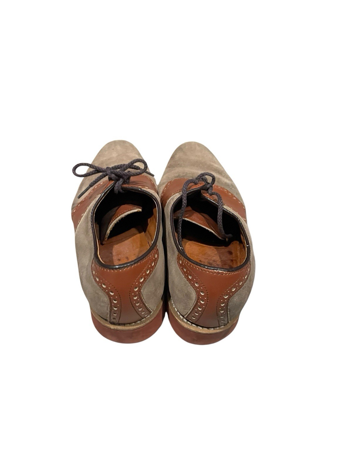 Vintage Dexter Saddle Oxford Shoes Brown Tan Leather Suede USA Womens 7.5W