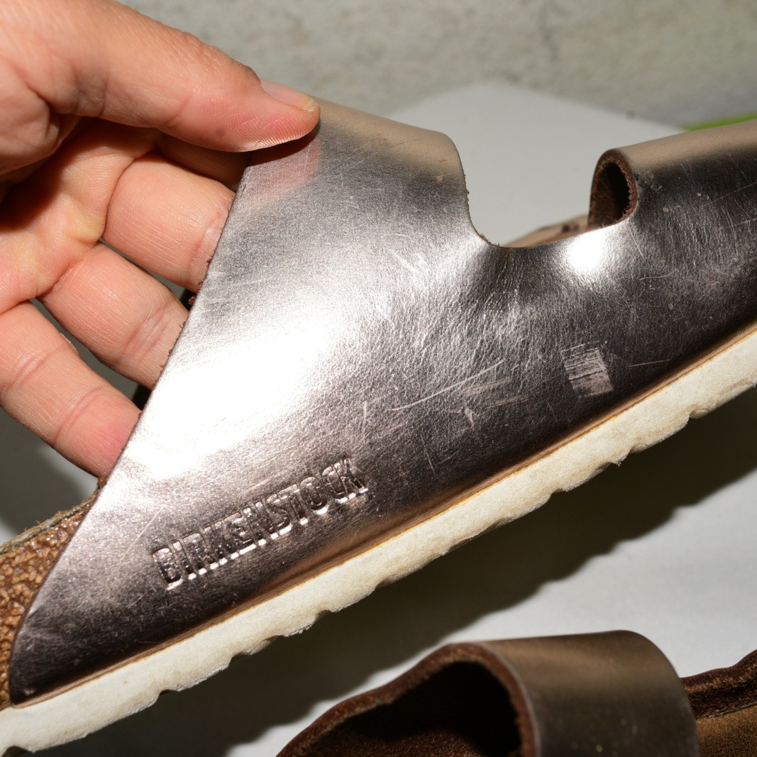 Birkenstock Arizona Leather Metallic Rose Gold Soft Women 41 N