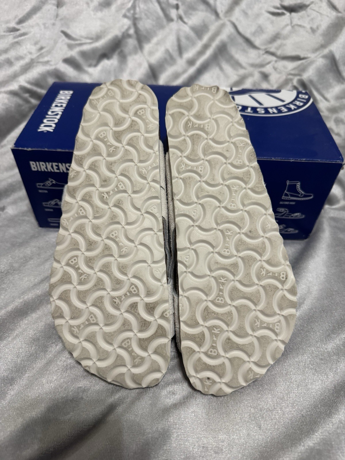 BIRKENSTOCK Lugano Soft Footbed Antique White Suede Women’s Size 37 Narrow Fit