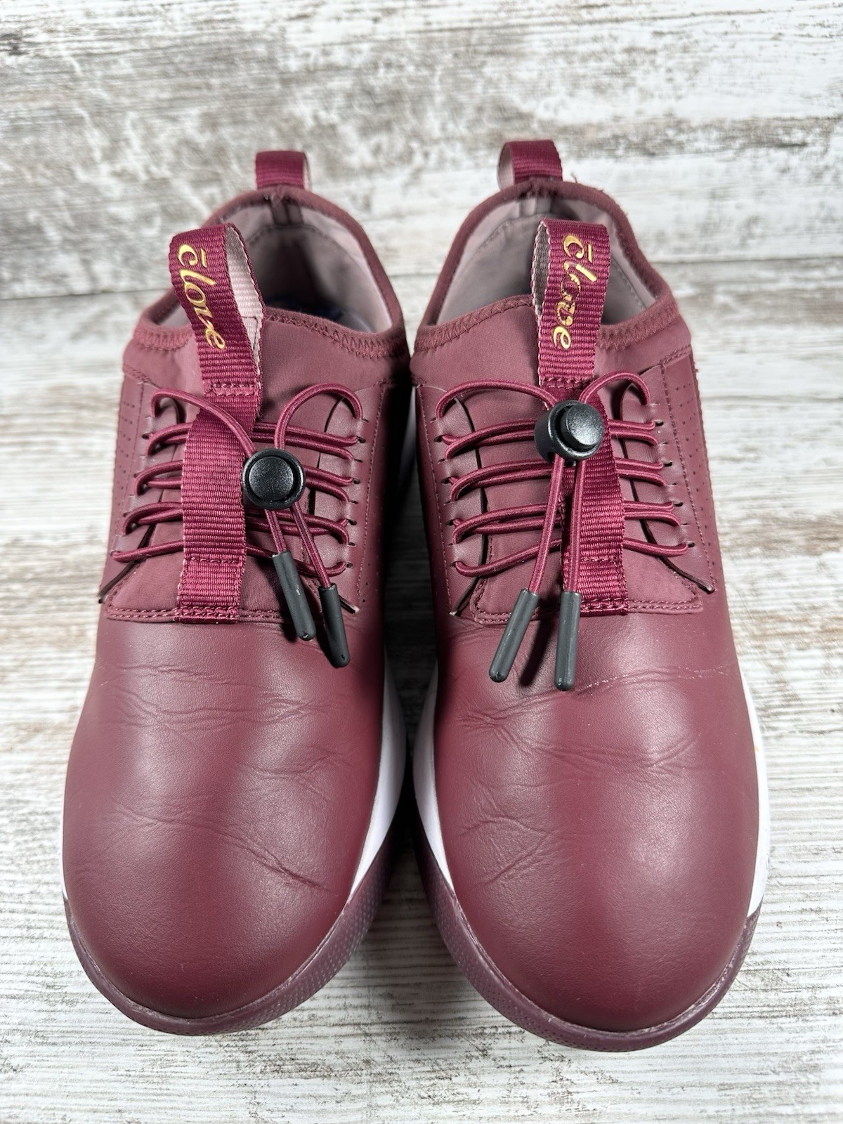 Women’s Clove Drawstring Slip On Nurses Shoes Royal Maroon Sz 7 Athletic EUC!