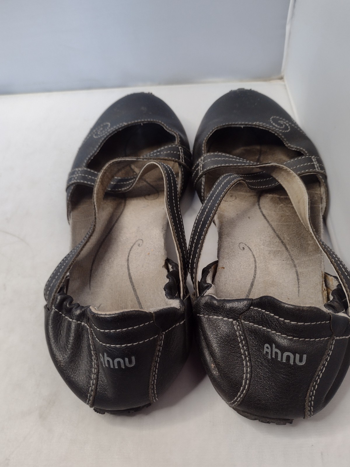 Ahnu Shoes Womens Karma Latitude Leather Mary Jane Shoes Sandals 7 Black A31