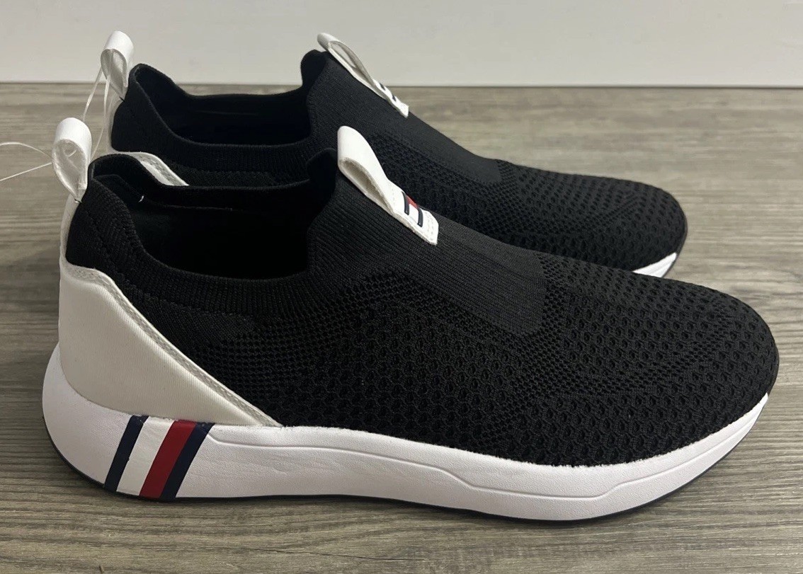 Tommy Hilfiger Adaptive Women’s Aminaz Slip On Sneakers Rubber Shoes Black Sz 9M