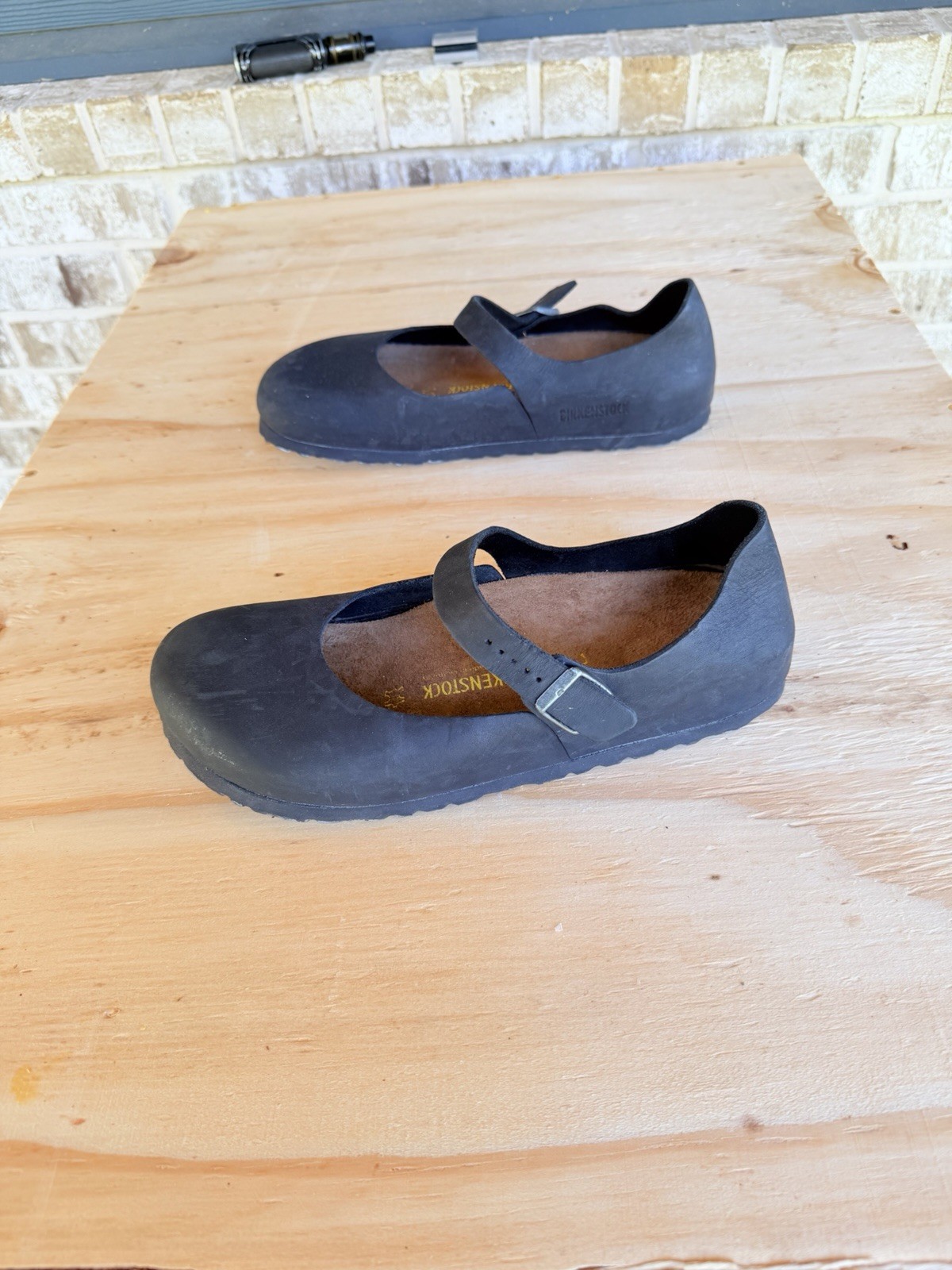 Birkenstock 41 Montova Black 100% Leather