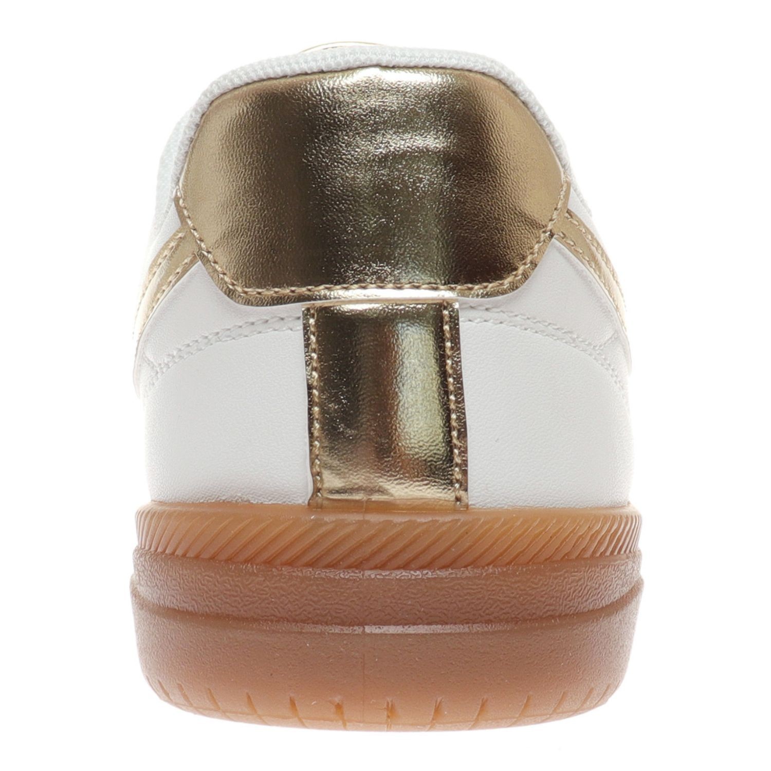 Outwoods Womens Giana-2 Lace Up Fashion Sneakers, Gold Combo