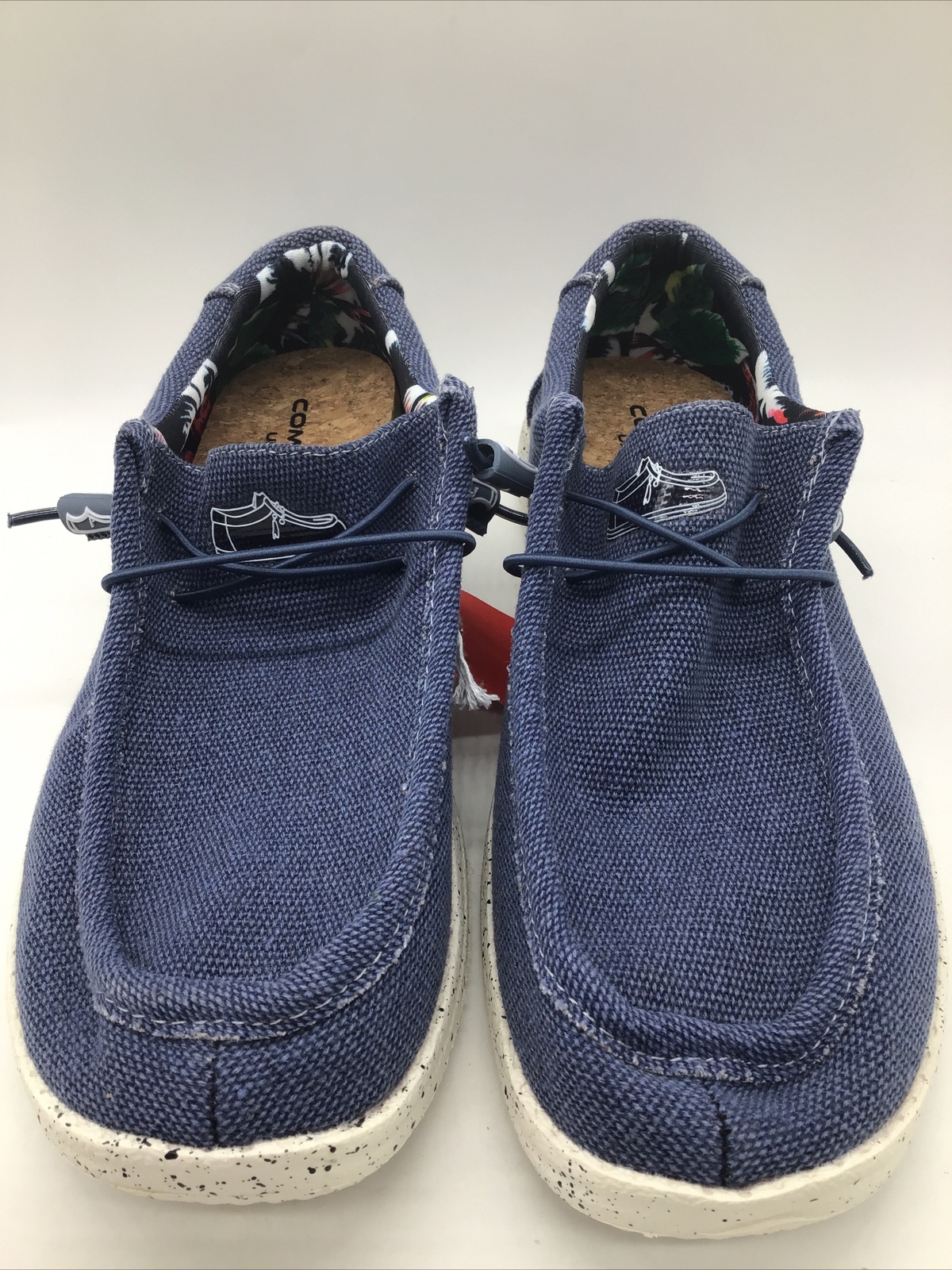 Women’s Blue Casual Canvas Slip On, Air Mesh Comfortable Loafers Sz. 11M