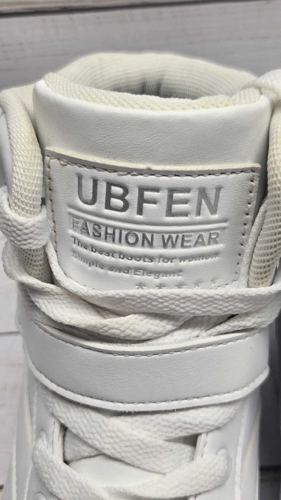 UBFEN Womens Shoes Hidden Wedges 5.5Cm Fashion Sneakers Size 7.5 Med, White