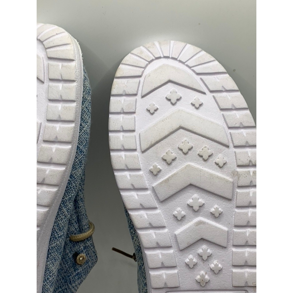 UNBRANDED Women’s Blue Canvas Slip-On Loafers SZ 41(US10.5)