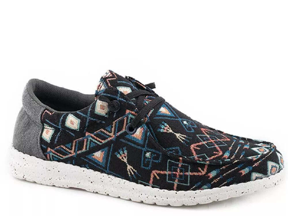 New! Women’s Roper Black AZTEC ‘HANG LOOSE’ SLIP ON SHOES Size 5 6 7 8 9 10 11