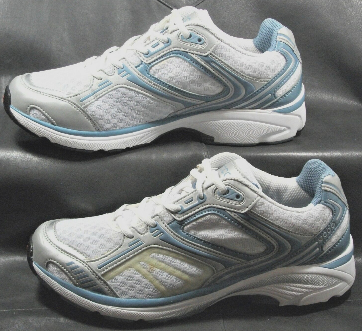 ECCO women’s white mesh w/synthetic trim comfort oxford sneaker shoes size EU 40