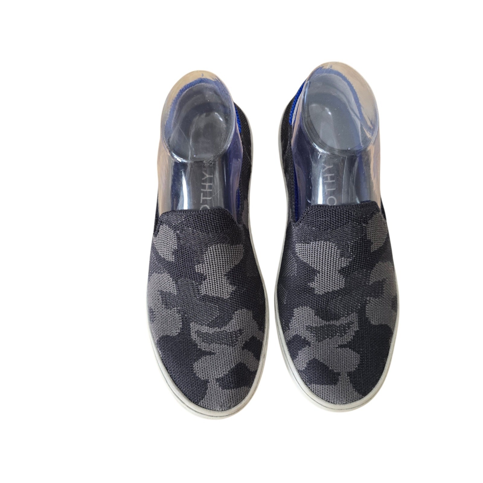 Rothys The Sneaker Grey Camo Slip On Knit Shoes Womens 7.5 Sustainable