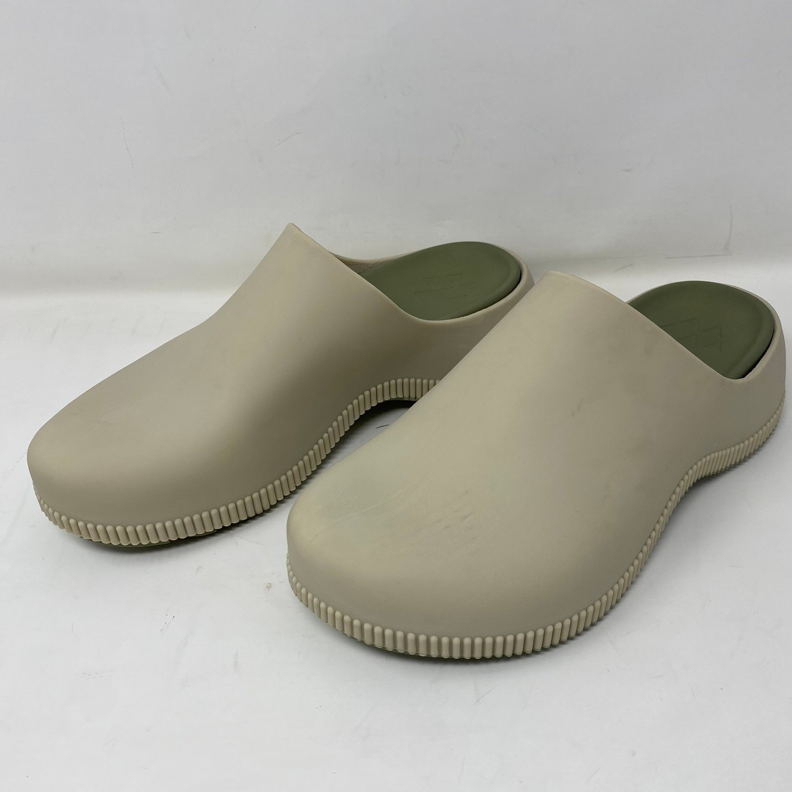 Cougar Women Clog Shoes Sz 10 Beige Olive Green Rubber Slip On Platform Gorpcore