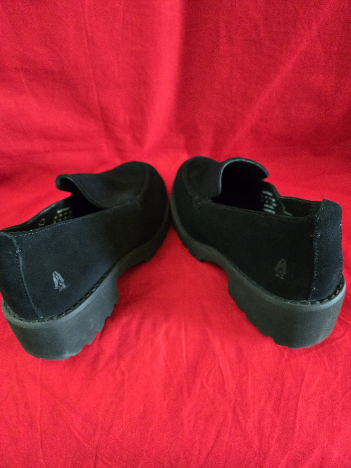 Hush Puppies Suede Loafer Block Heel Women’s Sz Wide 8 Comfort Style