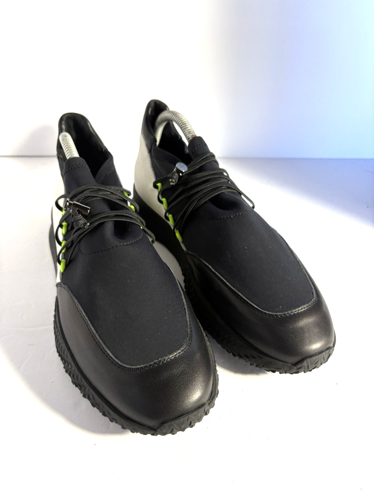 ARCHE Andyni Womens Sneakers –Black/white France Neoprene & Leather Size 40 / 9