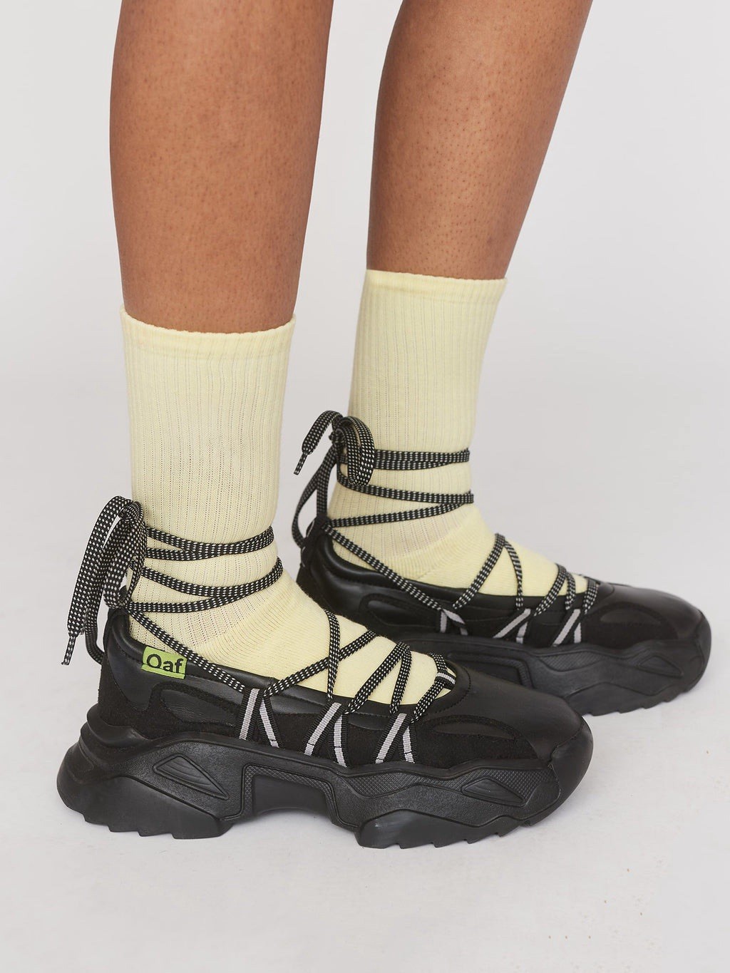 Lazy Oaf Happy Sad Lace Up Ballet Women’s Sneakers Shoes Size 40 EU 9 US Black