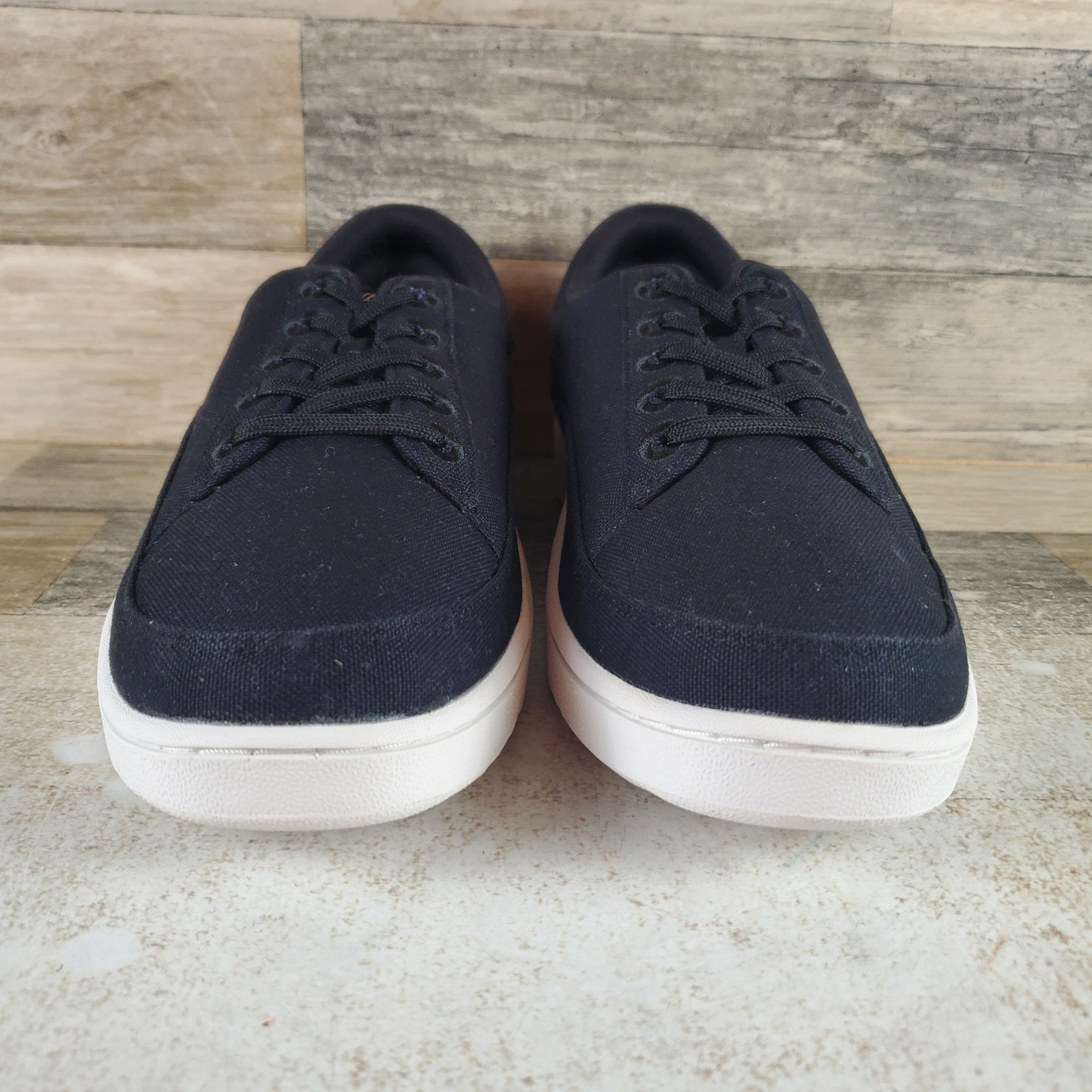 Allbirds Canvas Pacer Womens Shoes Sz 11 W Running Natural Black Lace Up Sneaker