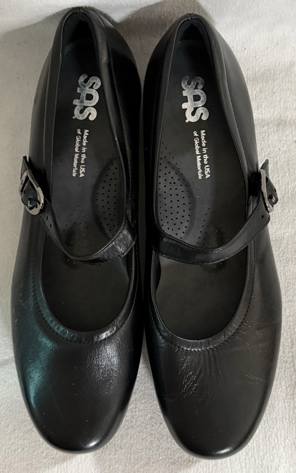 SAS Maria Women’s Black Leather Mary Jane Comfort Shoes Size 10 Tripad USA Made