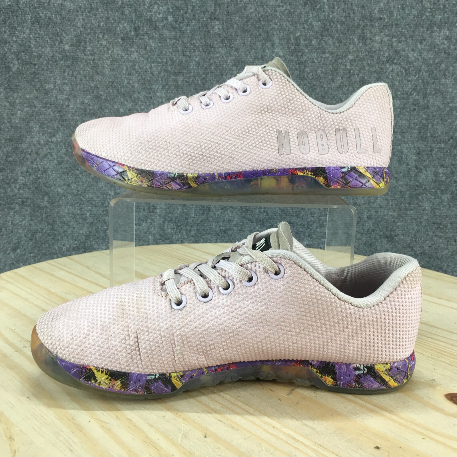 Nobull Shoes Womens 8 Training Sneakers Pink Mesh Lace Up Comfort Casual Sports