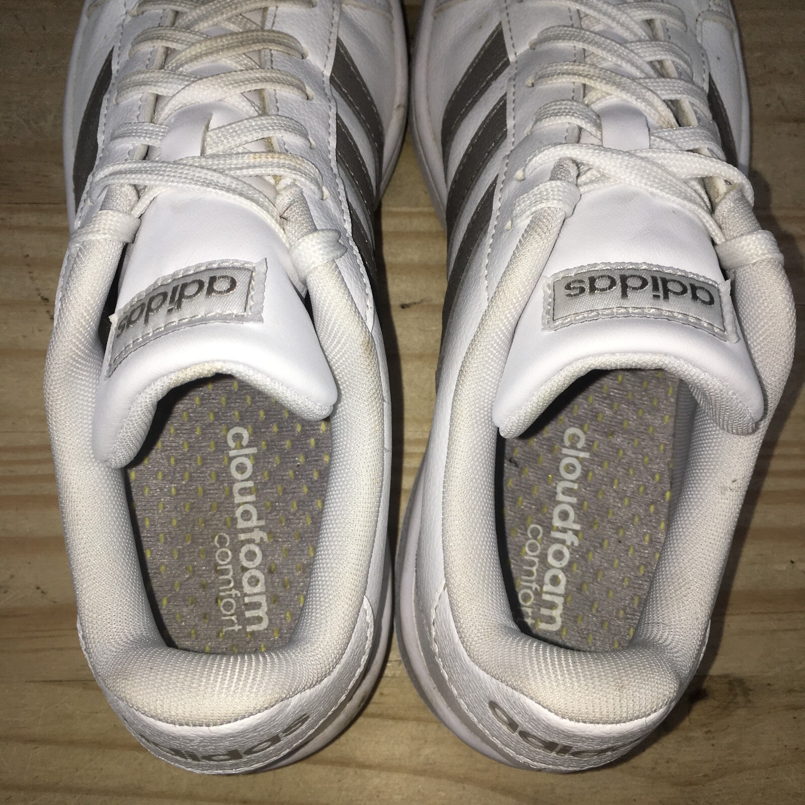 Adidas Sneaker Men 8.5 White Grand Court Lace Up Round Toe Casual Comfort F36485