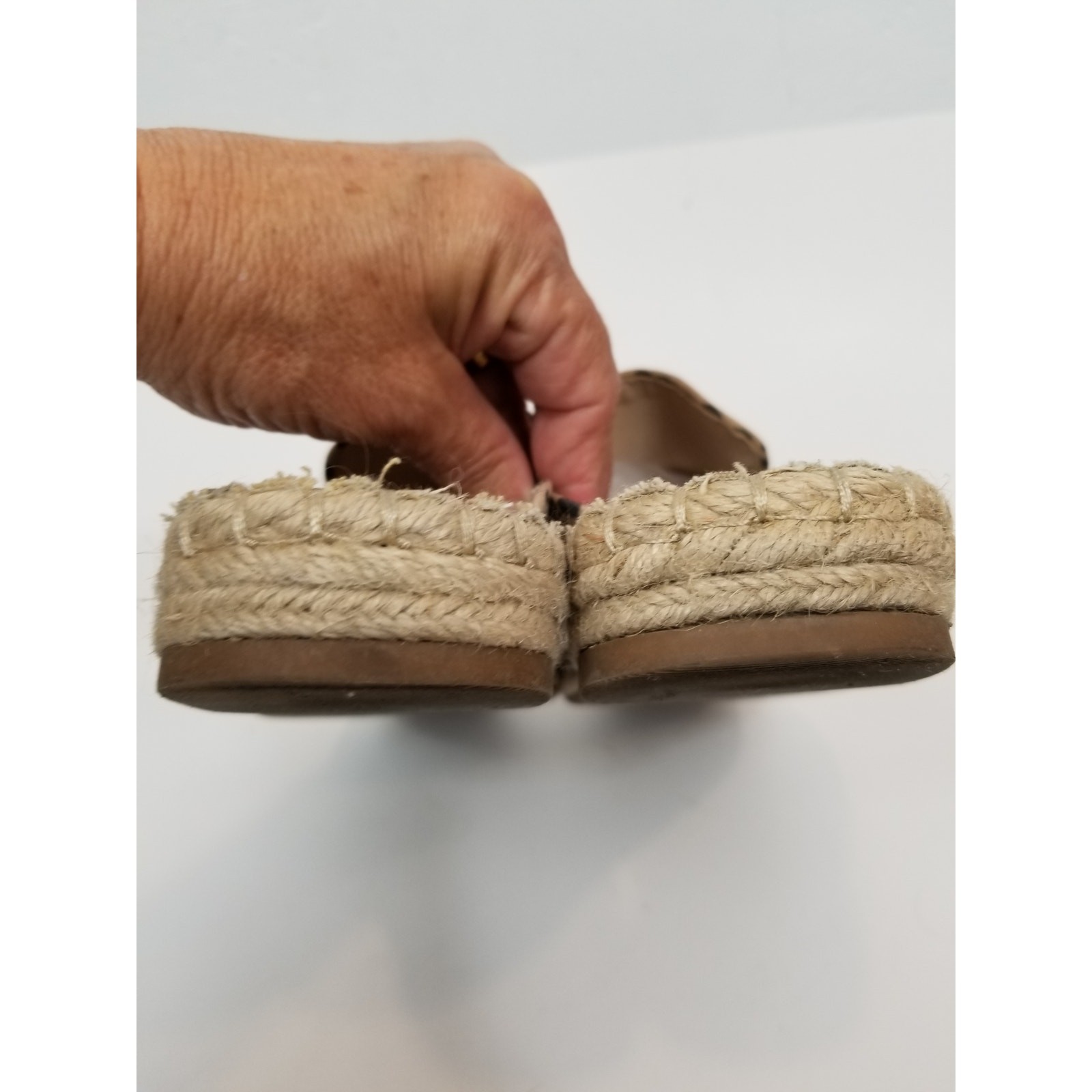 dv by Dolce Vita Women’s Animal Print Spotted Mule Espadrilles Tan Brown Size 8