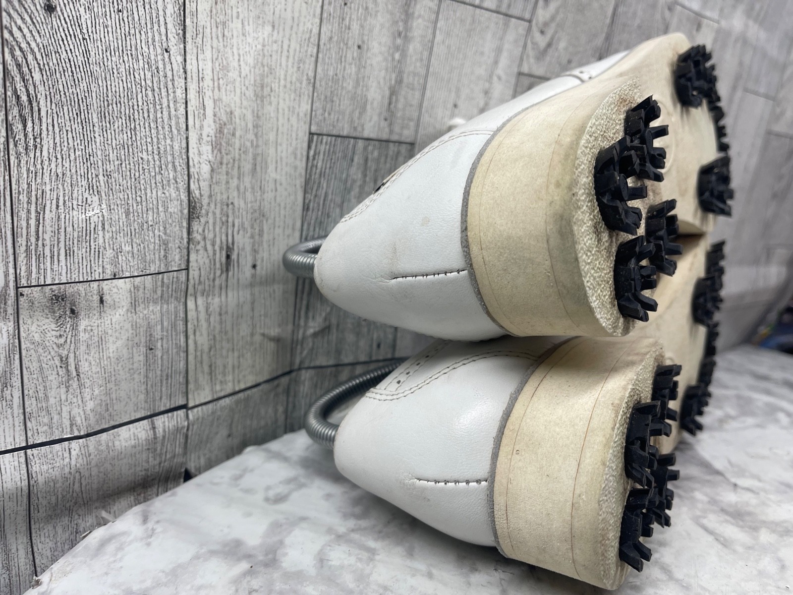 Mephisto Golf Shoes Women 8.5M Air-Relax Shoes White Leather Wingtips Kiltie